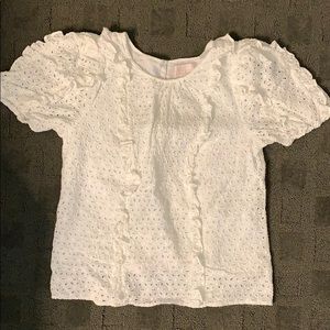 White lace blouse with sleeve detail!